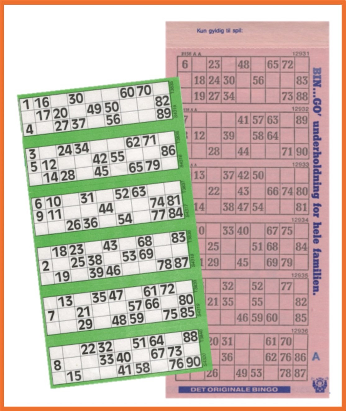 Engangs Spilleplader til Bingo / Banko
Med flere spil som blot krydses af med f.eks. kuglepen eller tus.
*